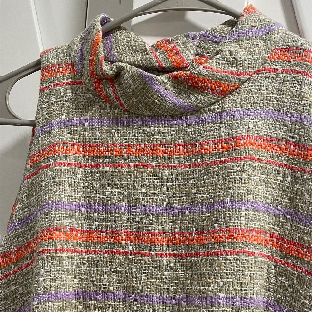 MILLY Striped Sleeveless Dress with Gold Accents Peek A Boo 10 - Picture 5 of 9